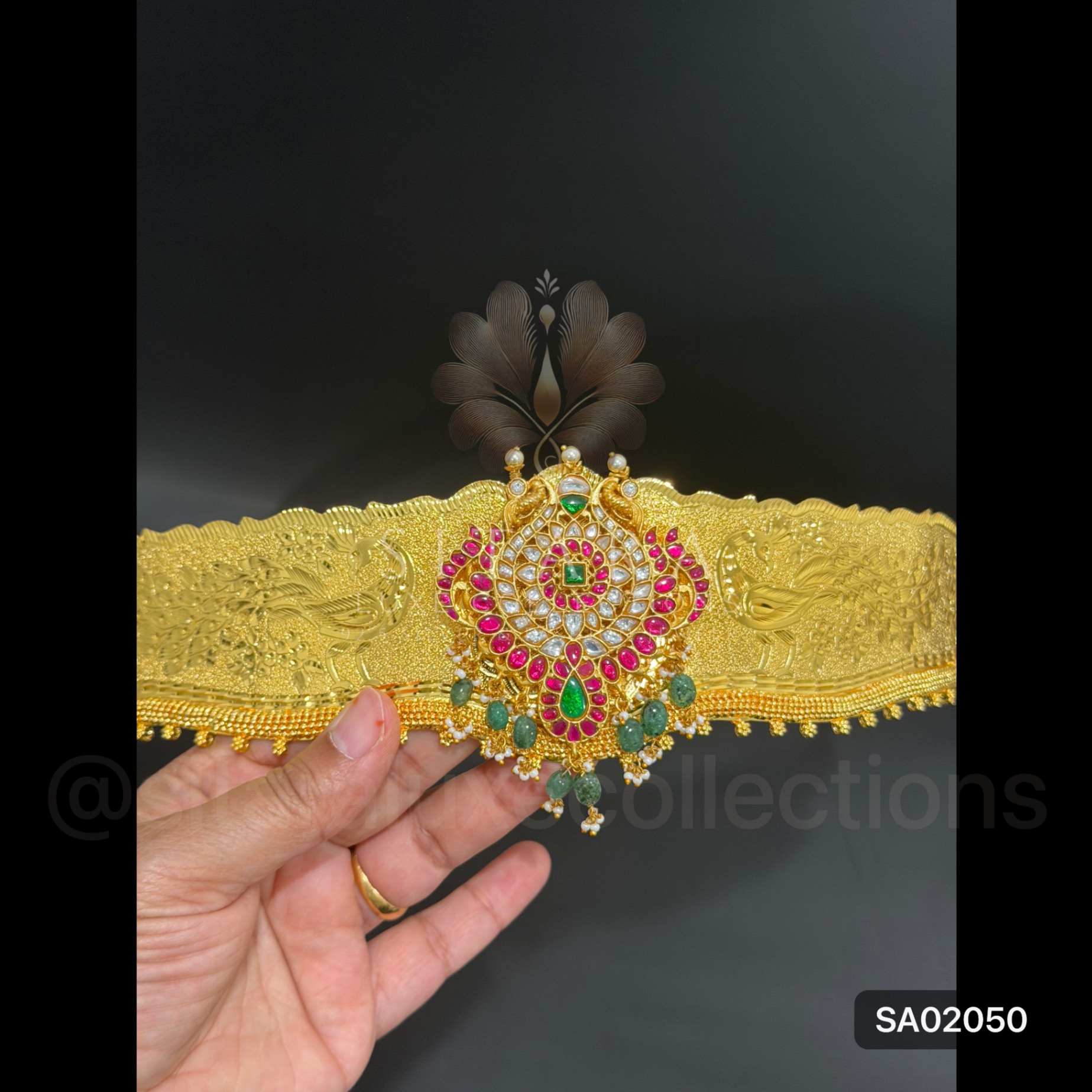 Customized Jadau Kundan Hipbelt