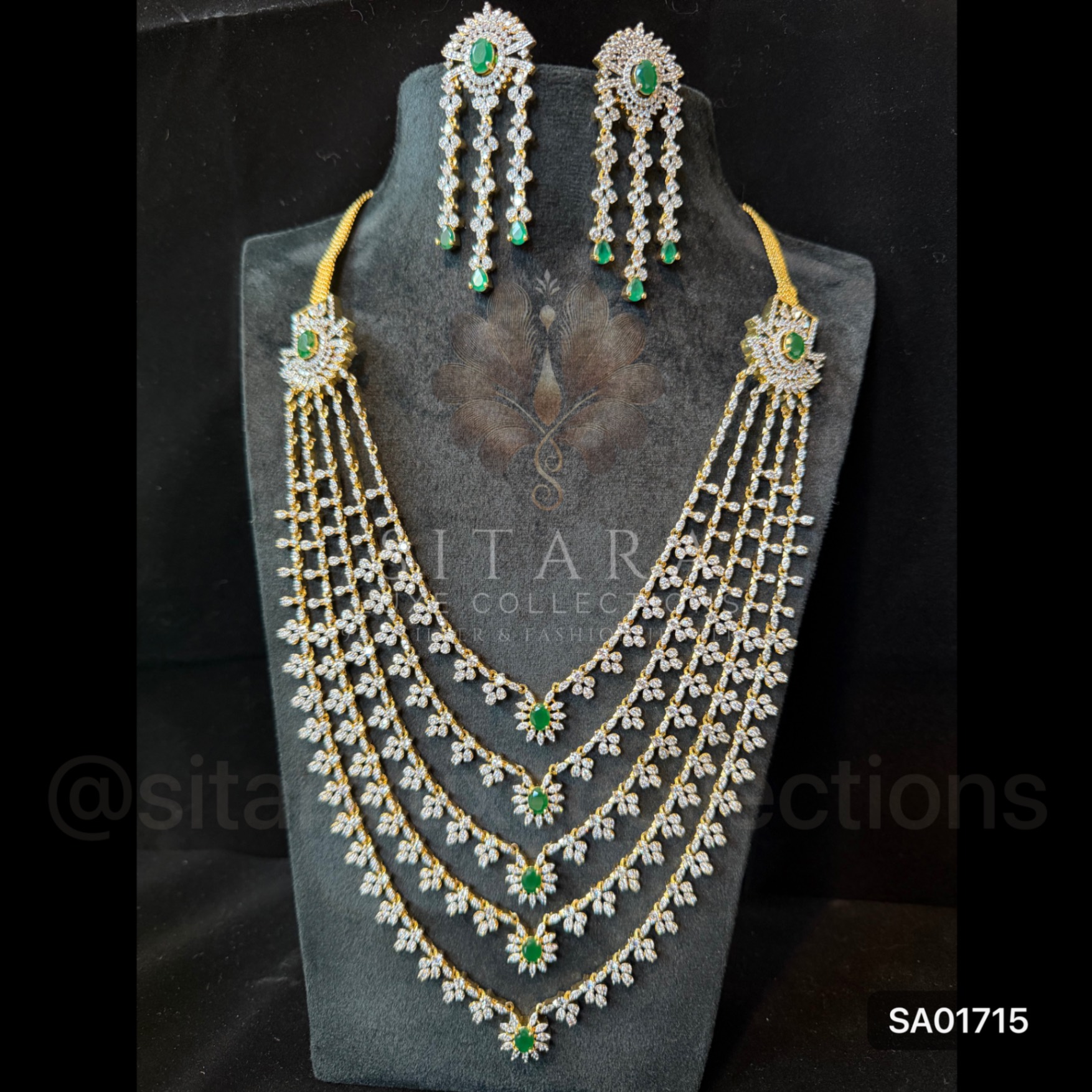 5 Lada Diamond Look CZ Haaram Set