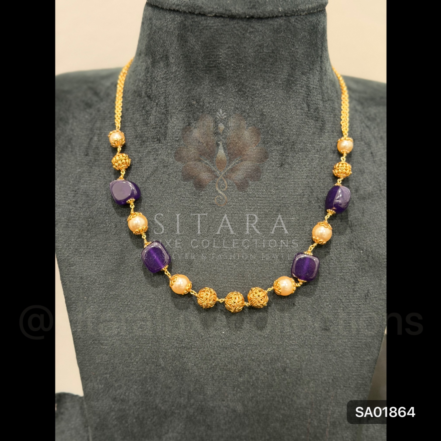 Colored Beads Pearl Mala
