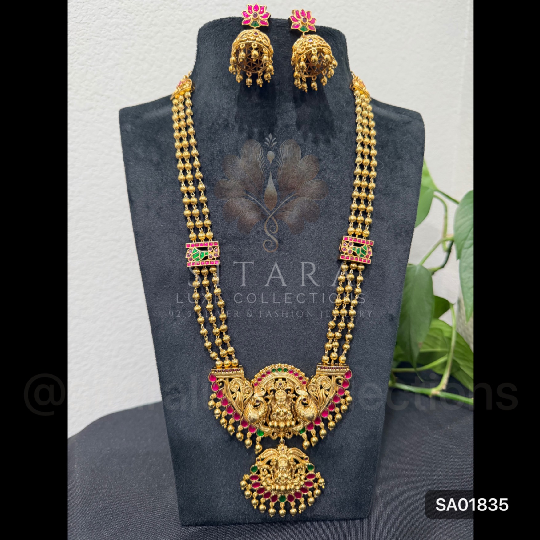 Lakshmi Peacock Ball Haaram With Jhumka