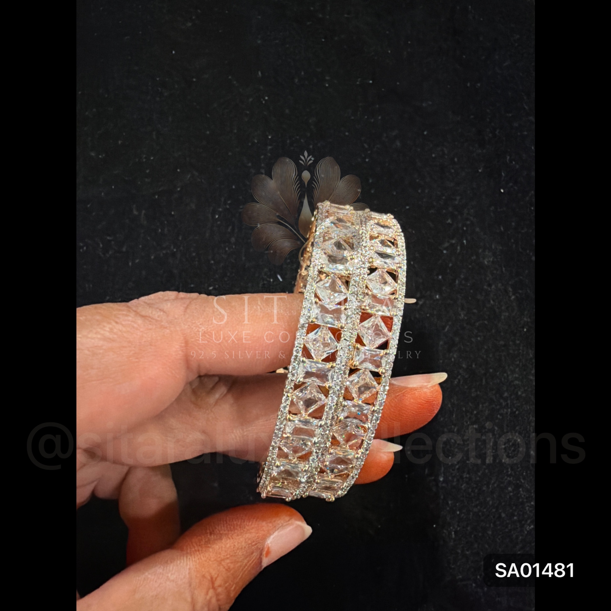 Diamond Shape CZ Bangles