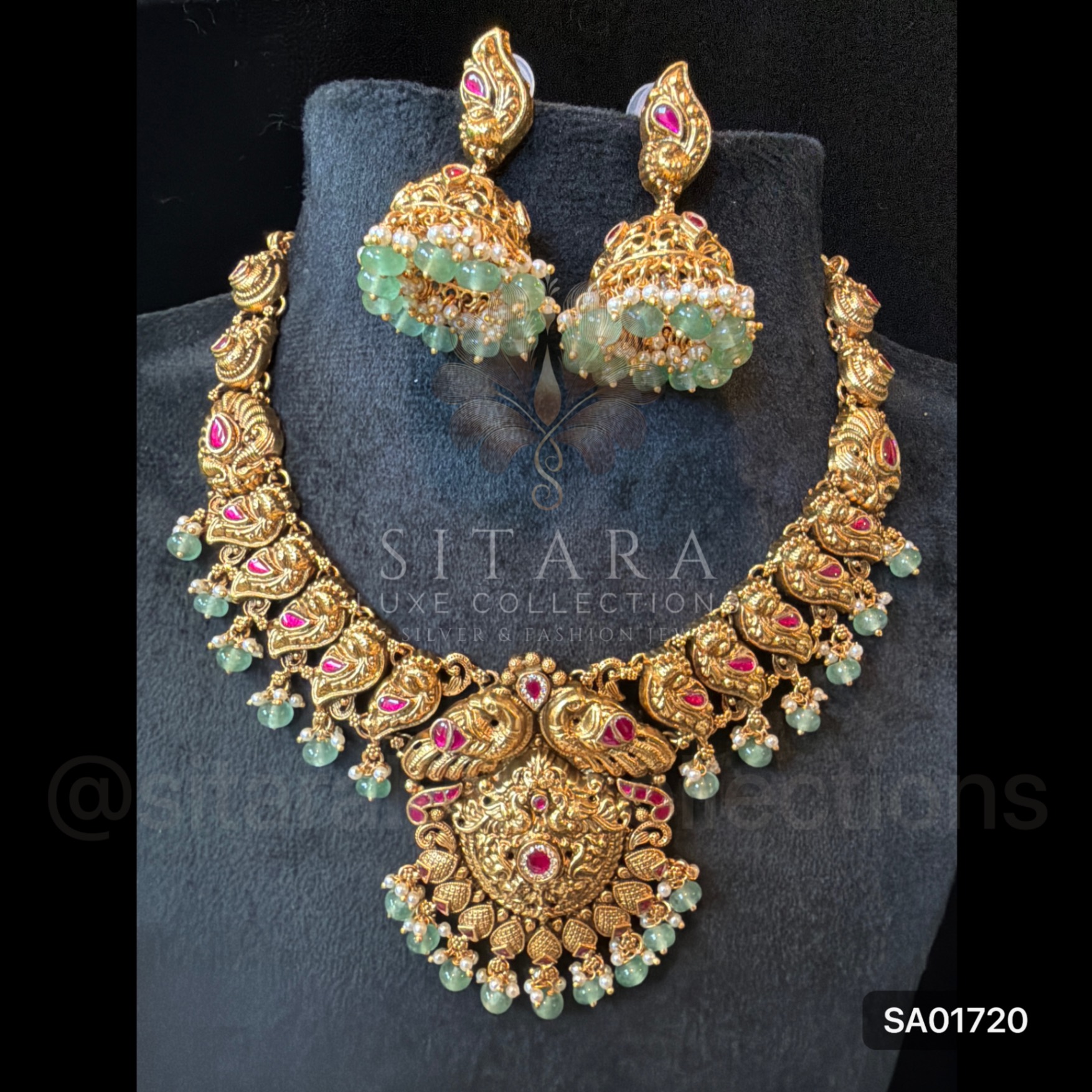 Peacock Nakshi Choker Set