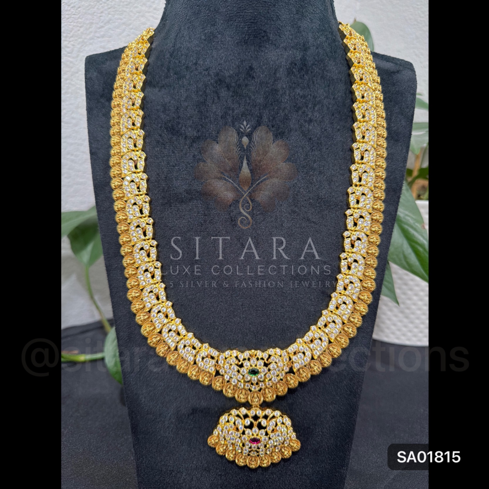 Gold Design CZ Kasu Haaram Set