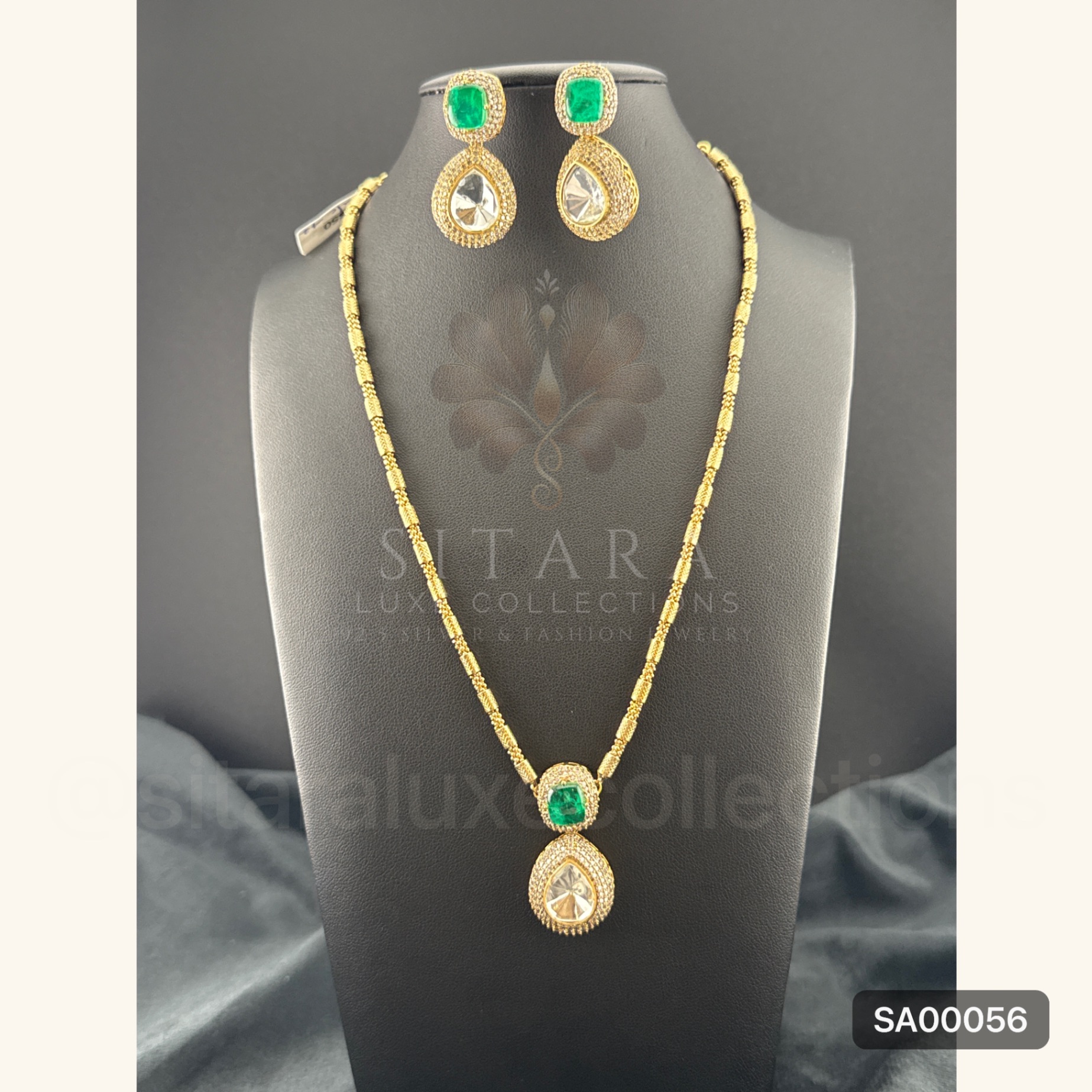 Ruby Green Navy Blue Moissanite Sets