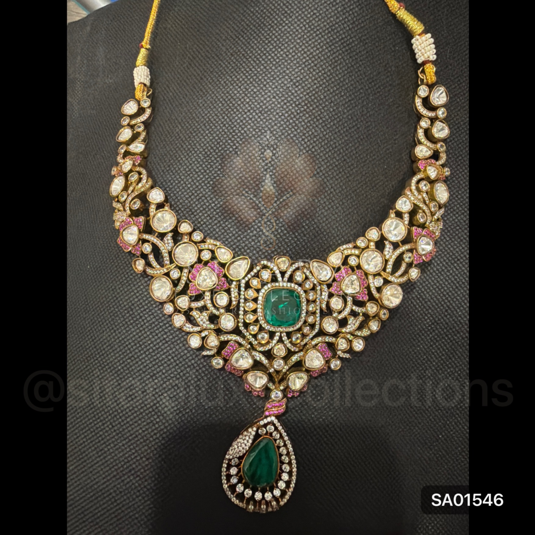 Russian Moissanite Drop Necklace Set
