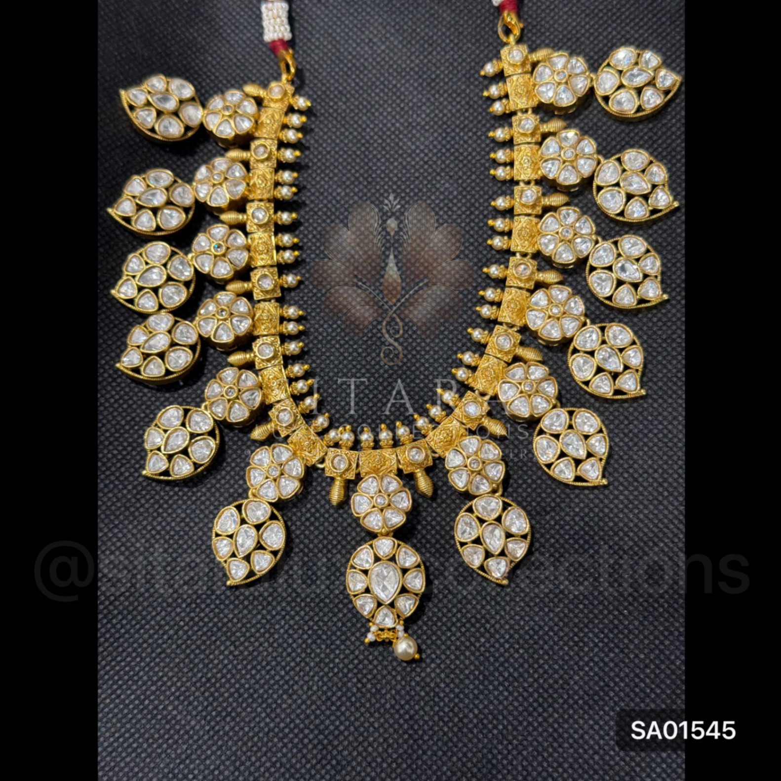 Full White Mango Moissanite Necklace Set