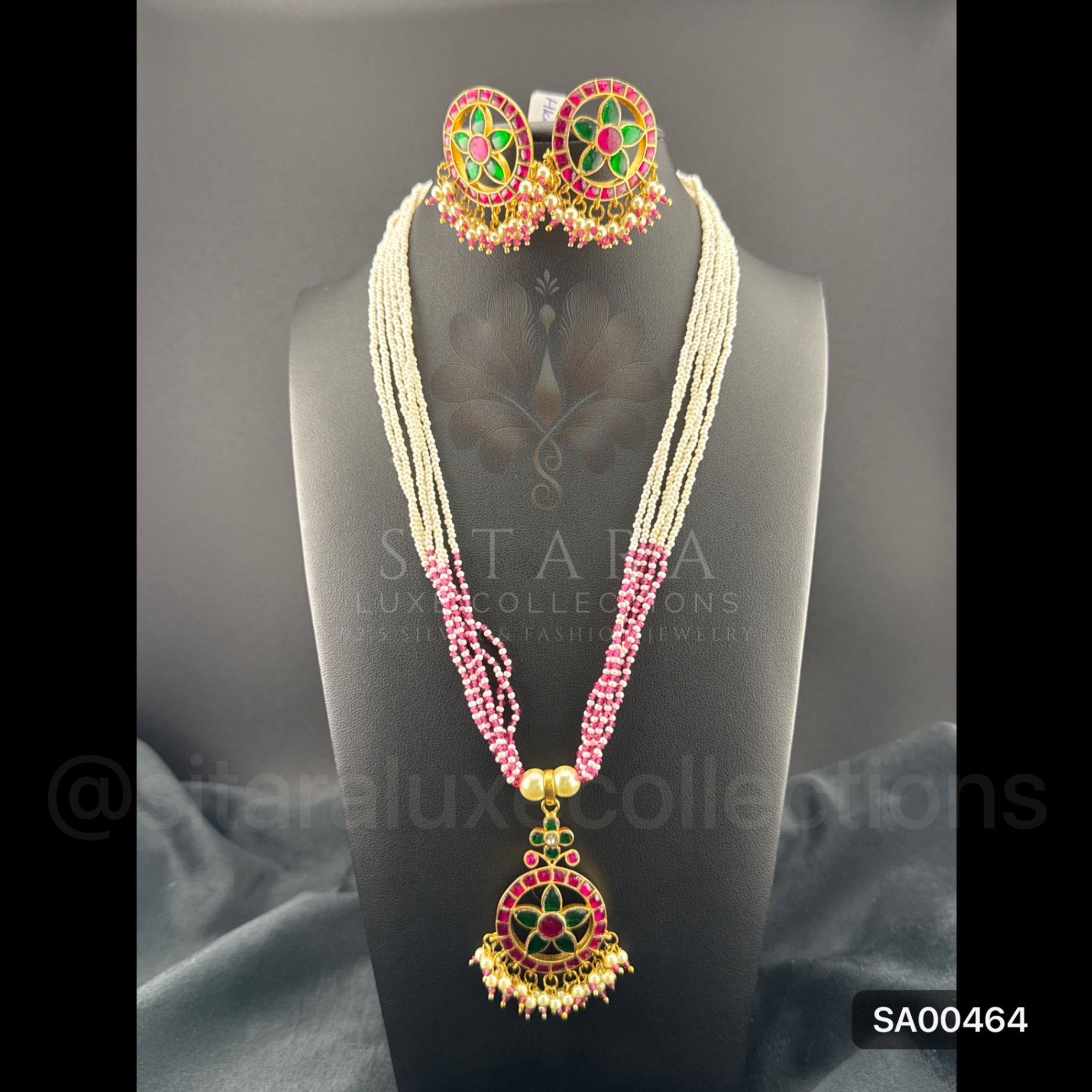 Chia Pearl And Chia Ruby Chain Set