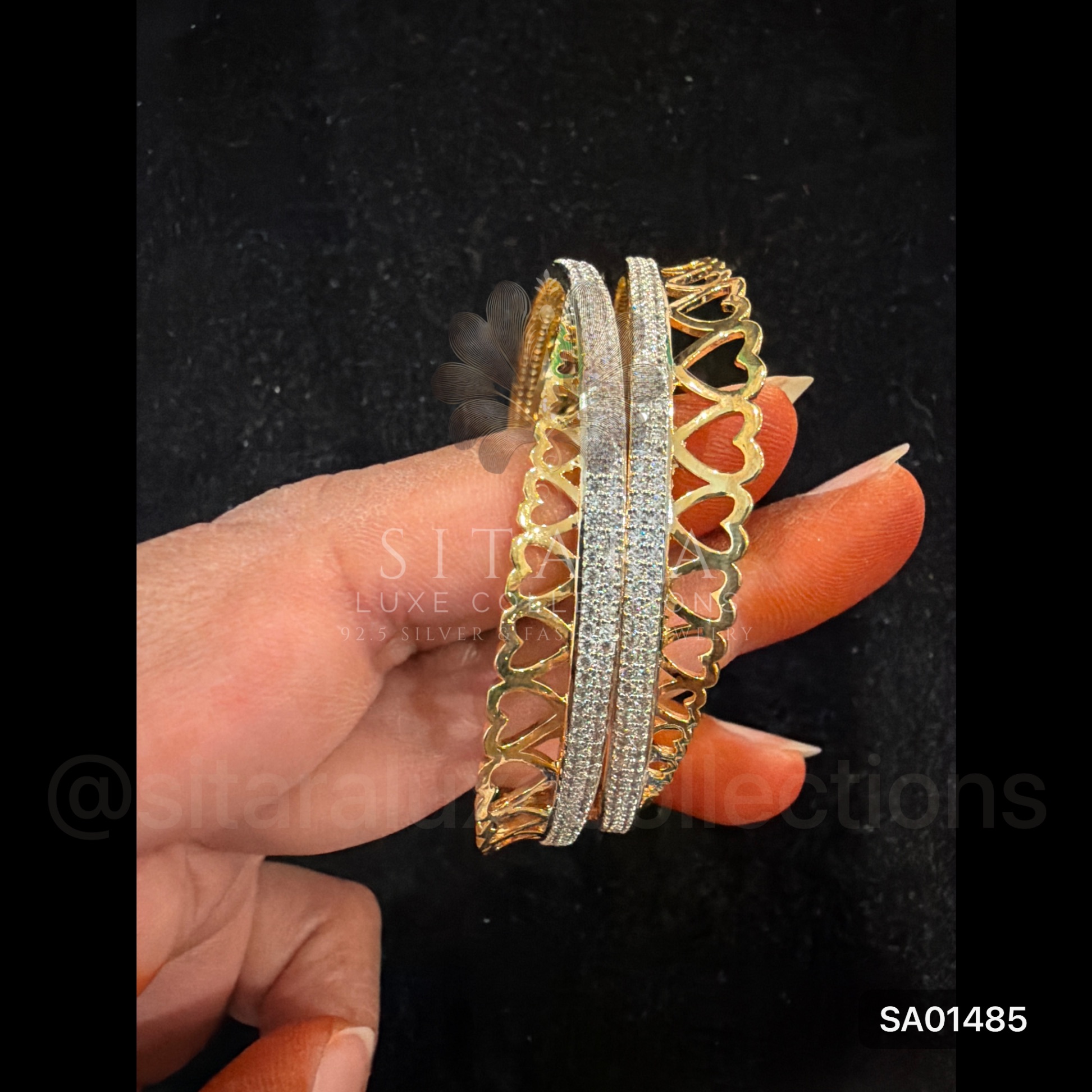 Heart Nano Setting Bangles
