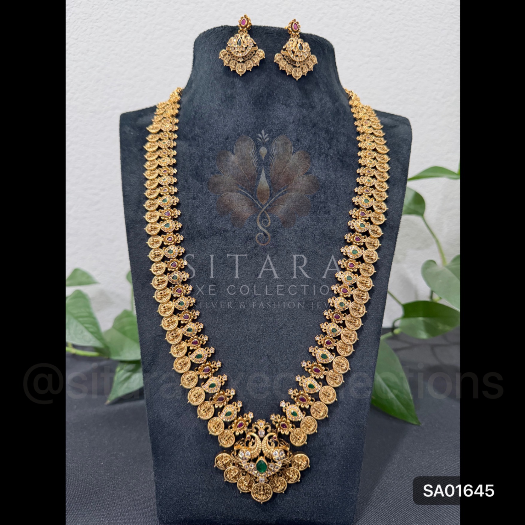 Mango Lakshmi Kasu Antique Haaram Set