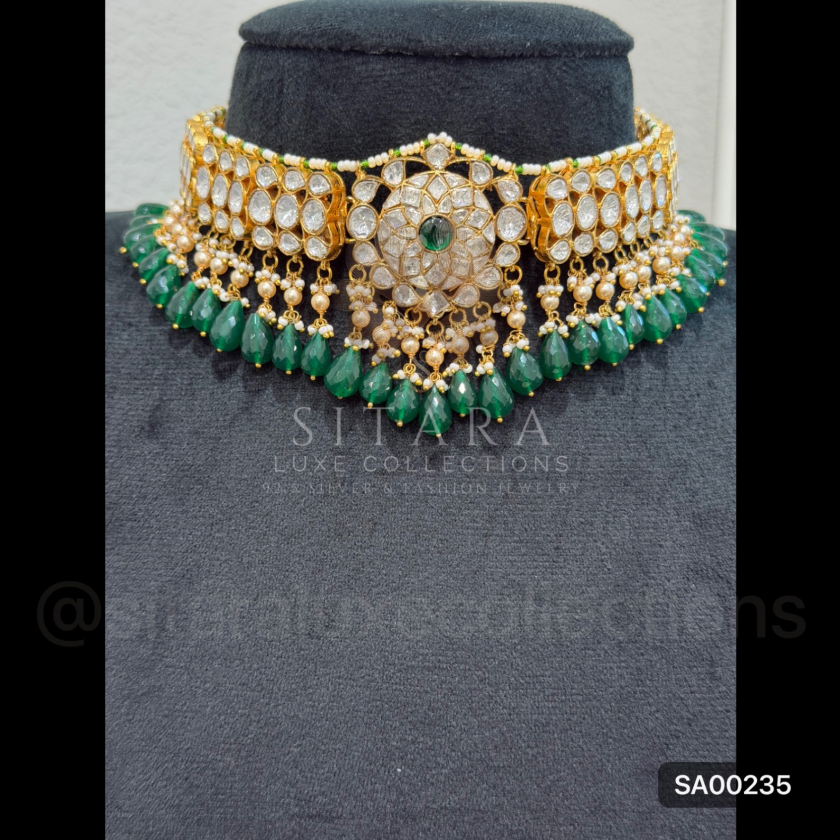 CZ Beads Moissanite Choker