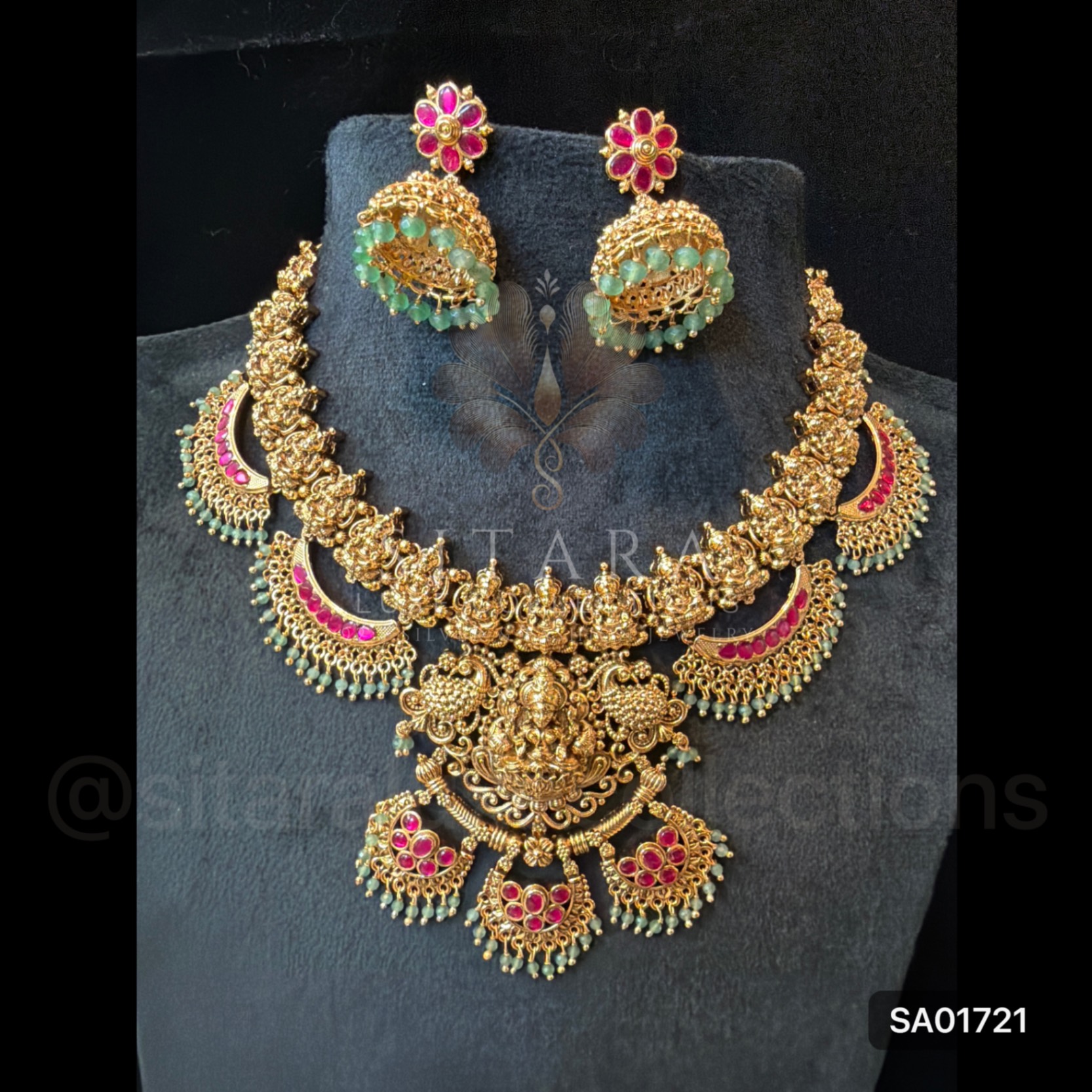 Lakshmi Nakshi Design Set With Jhumka