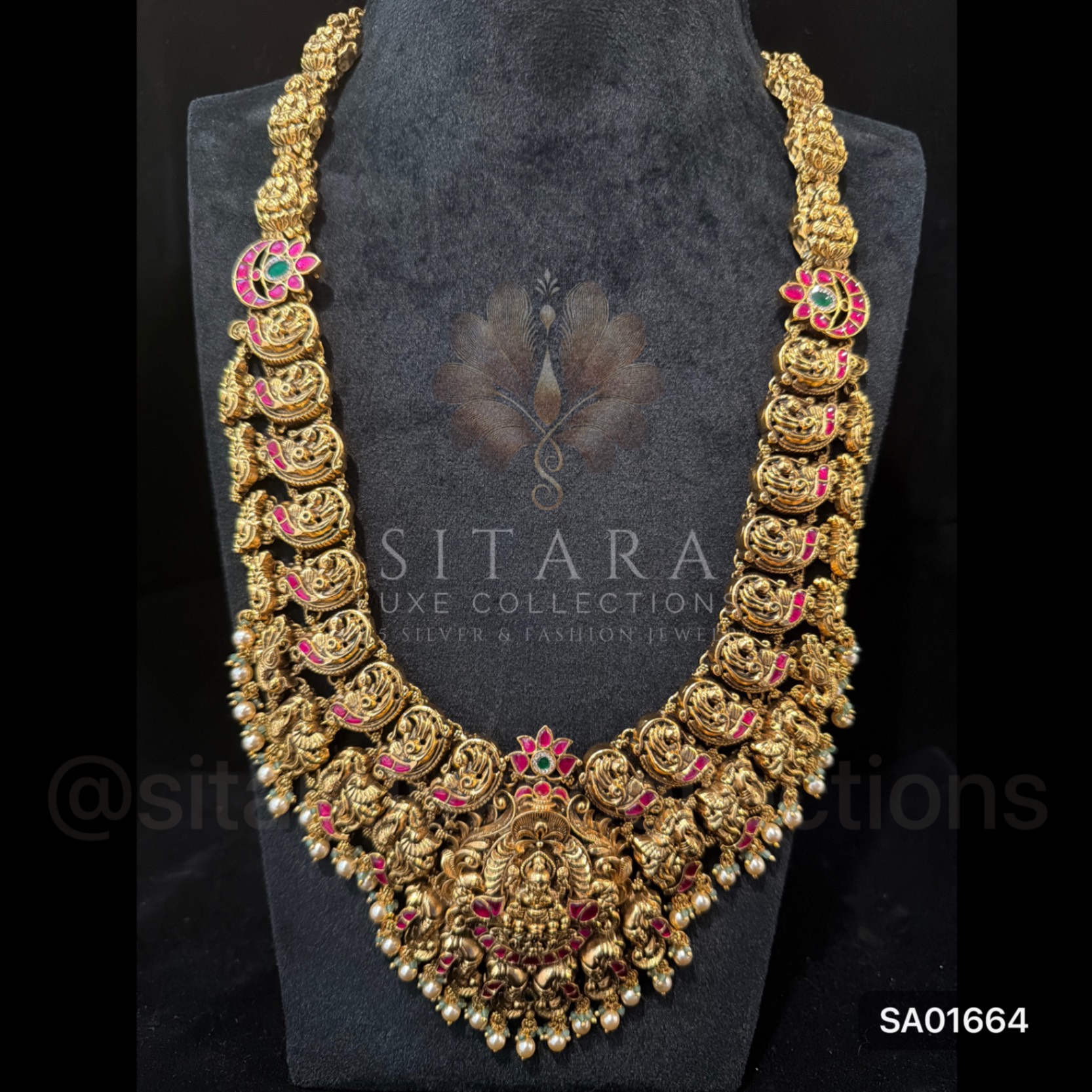 Lakshmi Peacock Nakshi Haaram Set