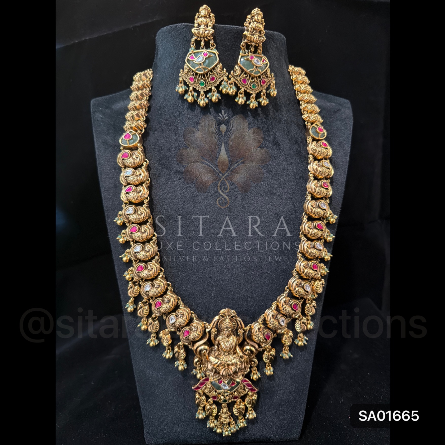 Lakshmi Fusion Peacock Bird Haaram Set