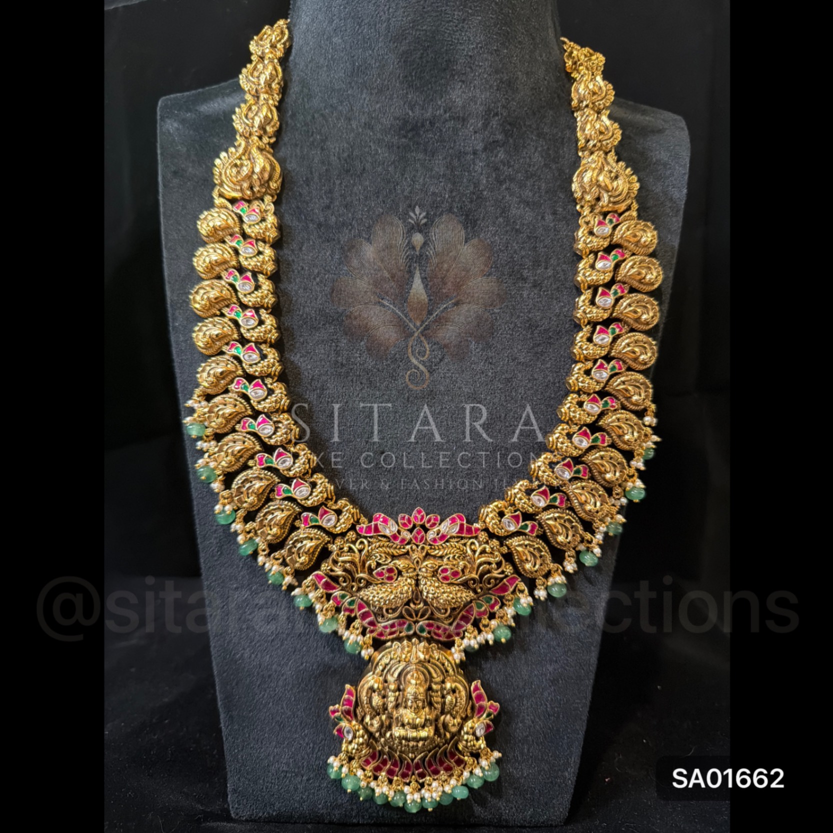 Nakshi Gold Replica Lakshmi Mango Haaram Set