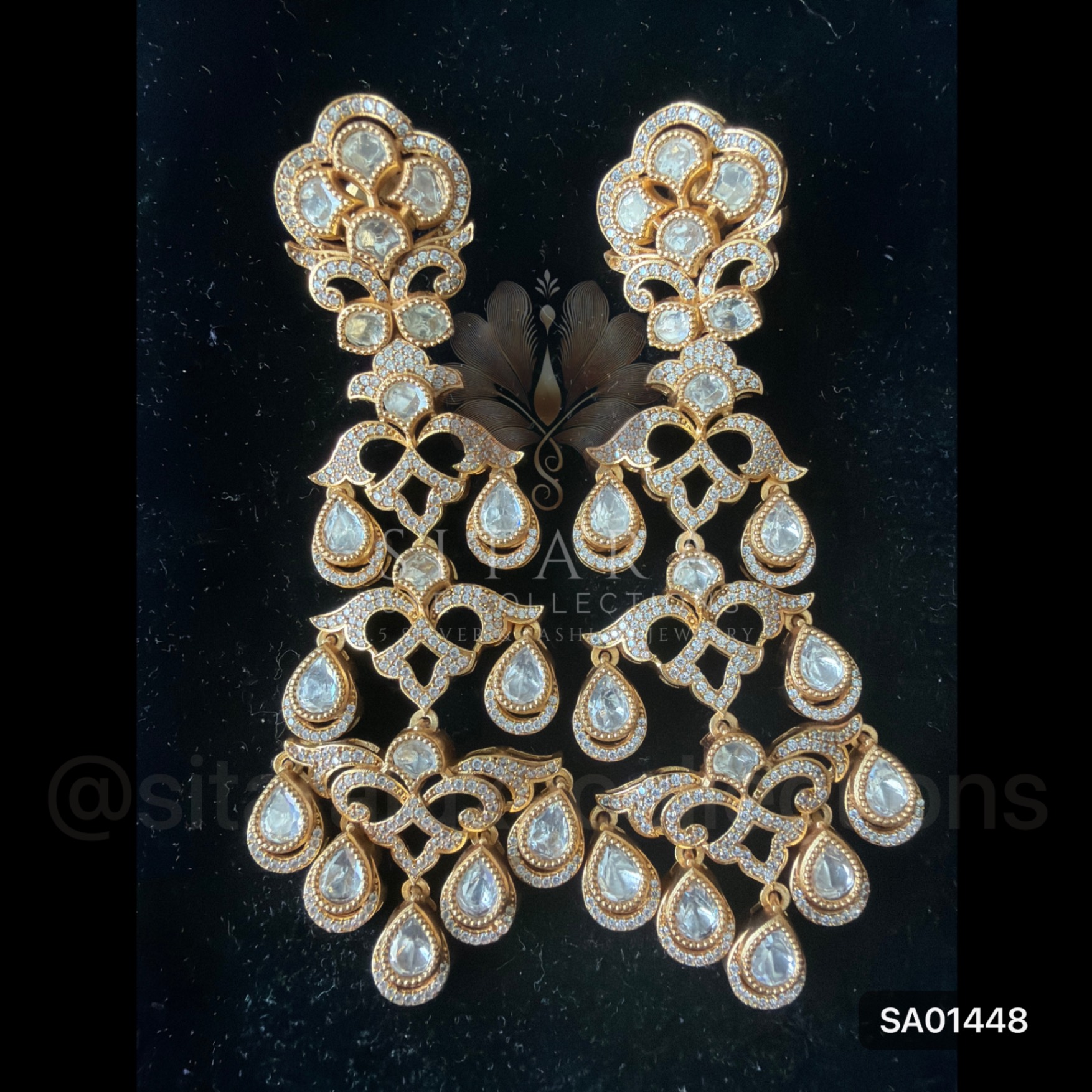 Polki Chandelier Earrings